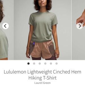 NWOT Lululemon cinched hem hiking shirt